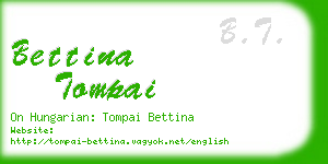 bettina tompai business card
